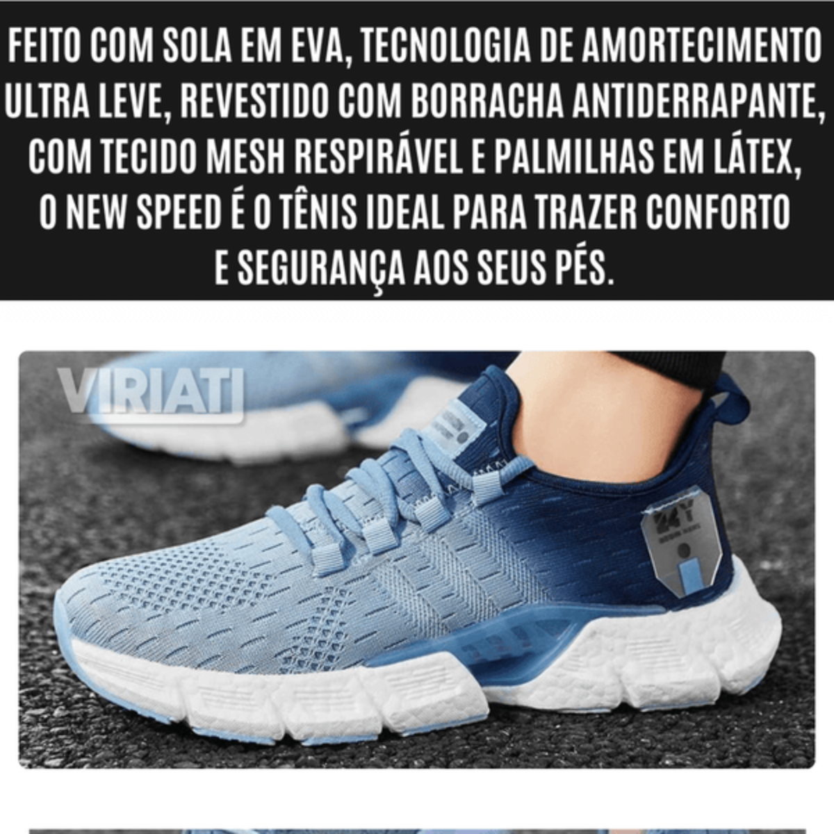 Tênis Masculino Esportivo New Speed Plus Viriati